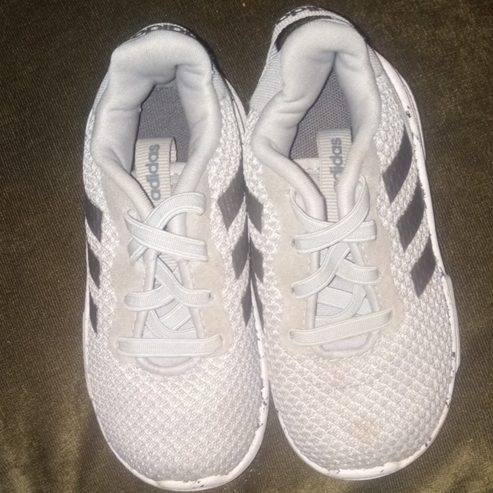 Adidas Kids' White and Black Sneakers